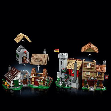 LEGO Icons Medieval Town Square Build and Display Castle Set 10332 Building Kit (3304 pieces)