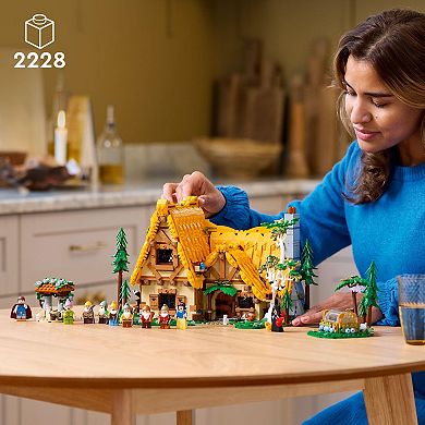 LEGO Disney Snow White and the Seven Dwarfs' Cottage Build and Display Set 43242 Building Kit (2228 pieces)