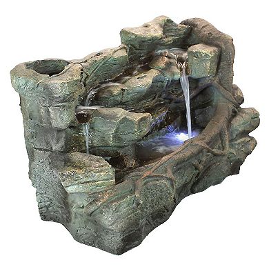 Staggered Rock Canyon Cascading Garden Fountain