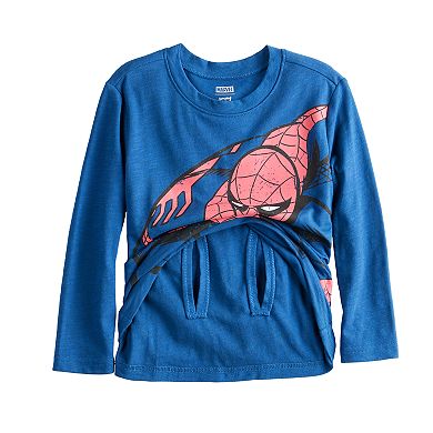 Toddler & Boys 4-12 Jumping Beans?? Marvel Spider-Man Adaptive Long Sleeve Graphic Tee