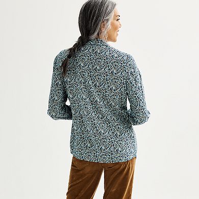 Women's Croft & Barrow Feminine Drapey Shirt