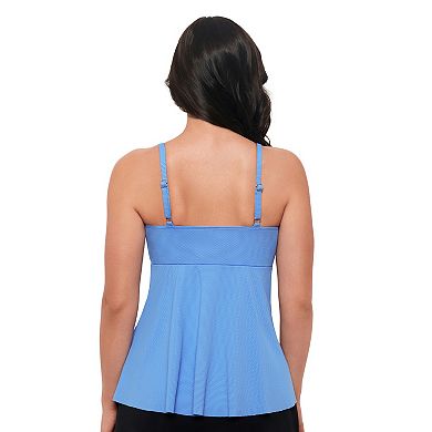 Women's Bal Harbour Pique V-Neck Tankini Swimsuit Top