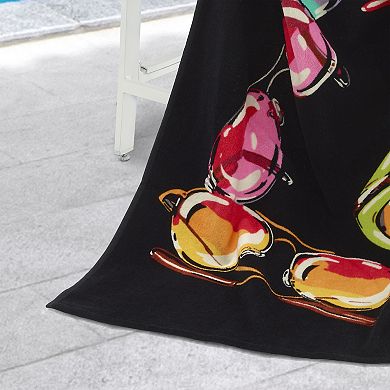 Nicole Miller Colorful Sunglasses Print Beach Towel