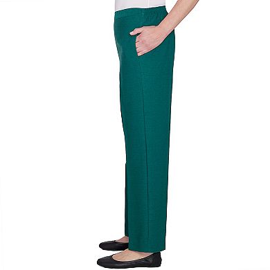 Petite Alfred Dunner Classic Emerald Pull-On Pants