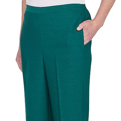 Petite Alfred Dunner Classic Emerald Pull-On Pants