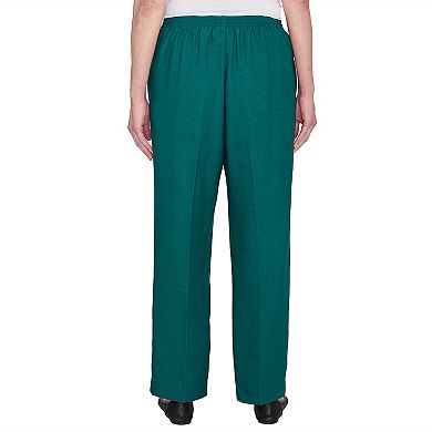 Petite Alfred Dunner Classic Emerald Pull-On Pants