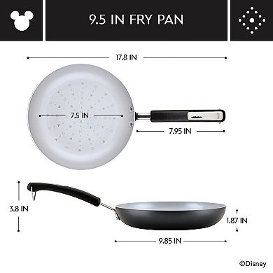 Farberware Disney 9.5-in. Monochrome Ceramic Nonstick Fry Pan