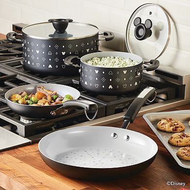 Farberware Disney 7-pc. Monochrome Ceramic Nonstick Cookware Set