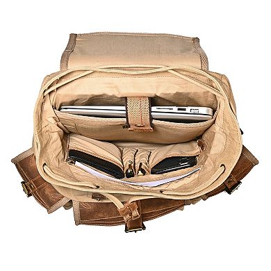Tsd Brand Turtle Ridge Leather Backpack