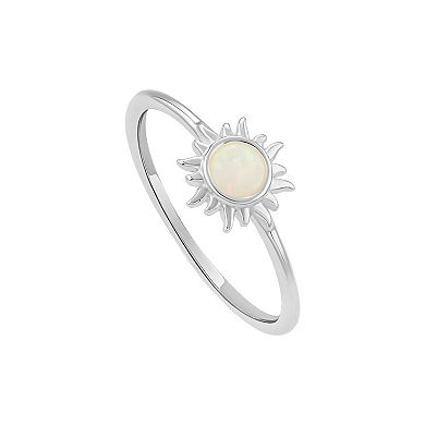 PRIMROSE Sterling Silver Opal Sun Ring