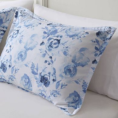 Intelligent Design Kaia Floral Striped Comforter Set with Throw Pillow
