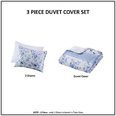 Intelligent Design Kaia Floral Striped Duvet Cover Set