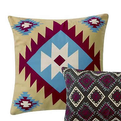 Cotton Accent Throw Pillow, Southwest Print, Pair of 2, Multicolor