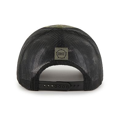 Men's '47 Camo/Black Clemson Tigers OHT Military Appreciation Cargo Convoy Adjustable Hat
