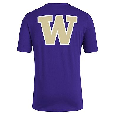 Men's adidas Purple Washington Huskies Reverse Retro Baseball 2 Hit T-Shirt