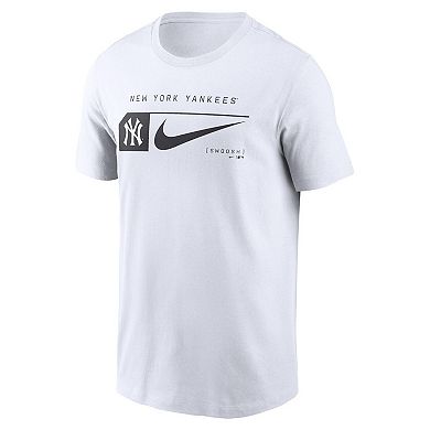 Men's Nike White New York Yankees Team Swoosh Lockup T-Shirt