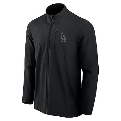 Men's Fanatics Signature Black Los Angeles Dodgers Front Office Woven Full-Zip Jacket
