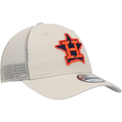 Men's New Era Stone Houston Astros Game Day 9TWENTY Adjustable Trucker Hat