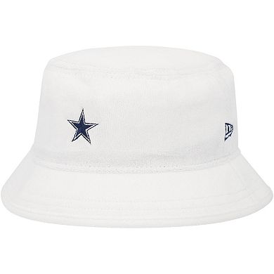 Men's New Era White Dallas Cowboys Court Sport Terry Bucket Hat