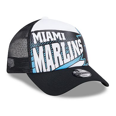 Youth New Era Black Miami Marlins Boom 9FORTY Adjustable Hat