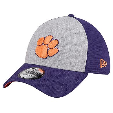 Men's New Era Heather Gray/Purple Clemson Tigers Two-Tone 39THIRTY Flex Hat