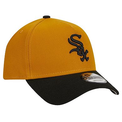 Men's New Era Gold/Black Chicago White Sox Rustic A-Frame 9FORTY Adjustable Hat