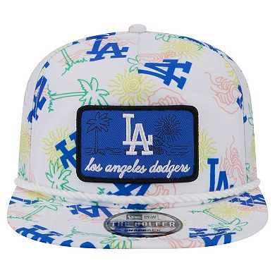Men's New Era White Los Angeles Dodgers Islander Golfer Snapback Hat