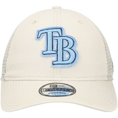 Men's New Era Stone Tampa Bay Rays Game Day 9TWENTY Adjustable Trucker Hat