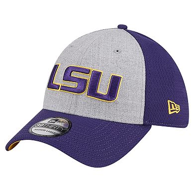 Men's New Era Heather Gray/Purple LSU Tigers Two-Tone 39THIRTY Flex Hat