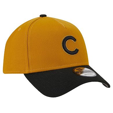 Men's New Era Gold/Black Chicago Cubs Rustic A-Frame 9FORTY Adjustable Hat