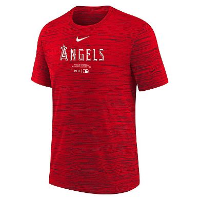 Youth Nike Red Los Angeles Angels Authentic Collection Practice Performance T-Shirt