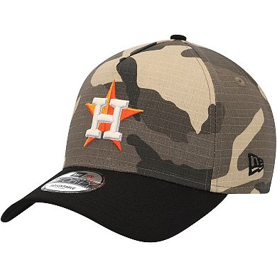 Men's New Era Houston Astros Camo Crown A-Frame 9FORTY Adjustable Hat