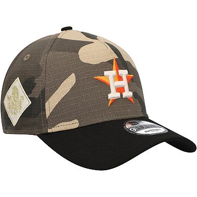 Men's New Era Houston Astros Camo Crown A-Frame 9FORTY Adjustable Hat