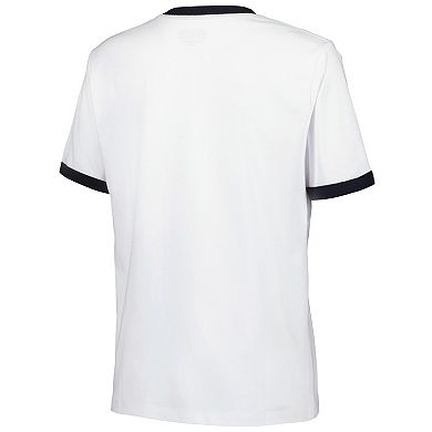 Women's New Era White Houston Astros Oversized Ringer T-Shirt