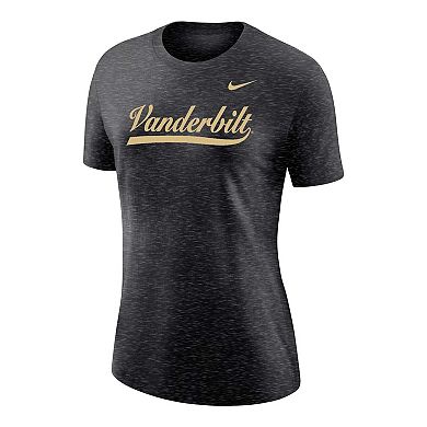 Women's Nike Heather Black Vanderbilt Commodores Varsity T-Shirt