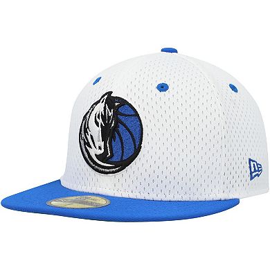 Men's New Era White/Blue Dallas Mavericks Throwback 2Tone 59FIFTY Fitted Hat