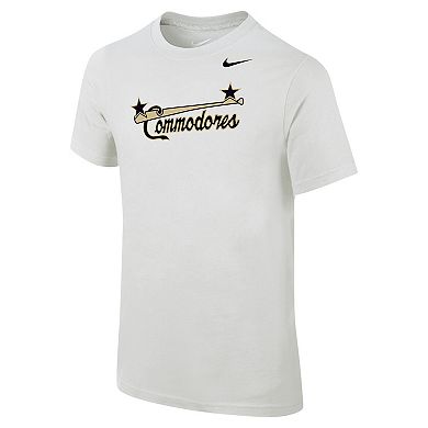 Youth Nike White Vanderbilt Commodores Baseball Vault Core T-Shirt