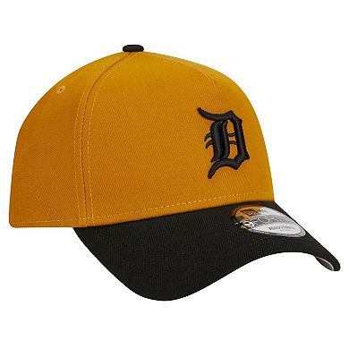 Men's New Era Gold/Black Detroit Tigers Rustic A-Frame 9FORTY Adjustable Hat