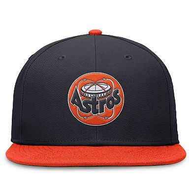 Men's Nike Navy/Orange Houston Astros Rewind Cooperstown True Performance Fitted Hat