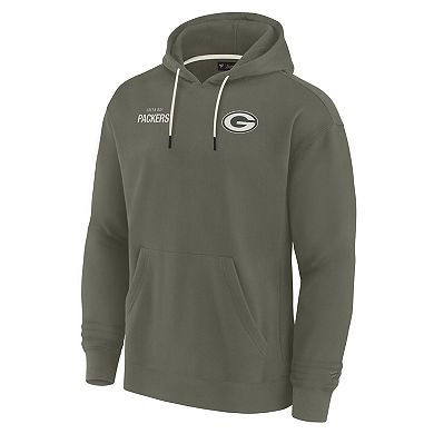 Unisex Fanatics Signature Olive Green Bay Packers Elements Super Soft Fleece Pullover Hoodie