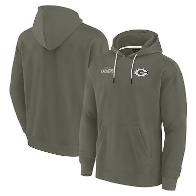 Unisex Fanatics Signature Olive Green Bay Packers Elements Super Soft Fleece Pullover Hoodie