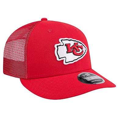 Men's New Era  Red Kansas City Chiefs  Main Trucker Low Profile 9FIFTY Snapback Hat