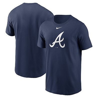 Men's Nike Navy Atlanta Braves Fuse Logo T-Shirt