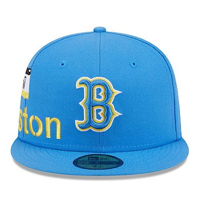 Men's New Era Light Blue Boston Red Sox City Connect Icon 59FIFTY Fitted Hat