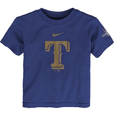 Toddler Nike Royal Texas Rangers 2024 Gold Collection Logo T-Shirt