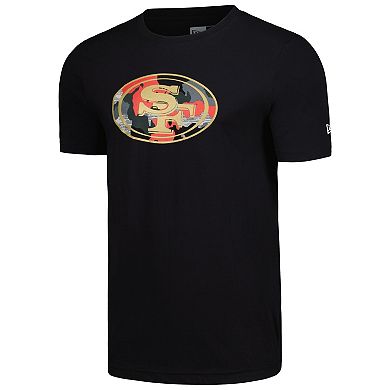 Men's New Era Black San Francisco 49ers Camo Logo T-Shirt
