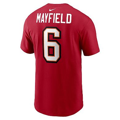 Men's Nike Baker Mayfield Red Tampa Bay Buccaneers Player Name & Number T-Shirt