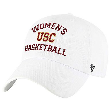 Unisex '47 White USC Trojans Women's Basketball Archway Clean Up Adjustable Hat