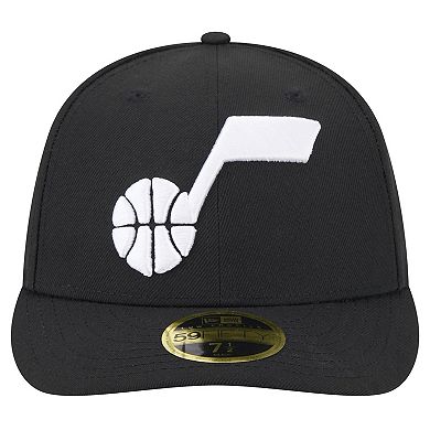 Men's New Era Black Utah Jazz Low Profile Core 59FIFTY Fitted Hat