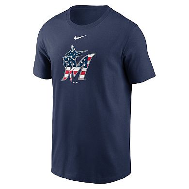 Men's Nike Navy Miami Marlins Americana T-Shirt